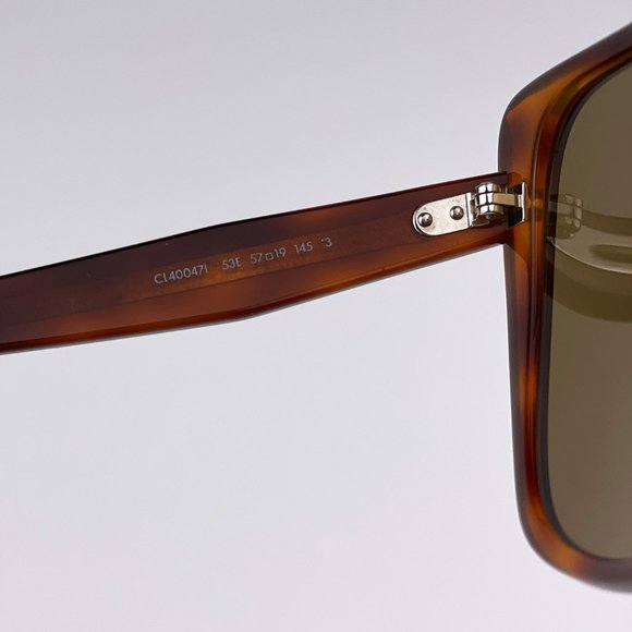 🔥 CELINE CL40047I/S 53E Sunglasses Havana Brown Oversized Women - Picture 6 of 9